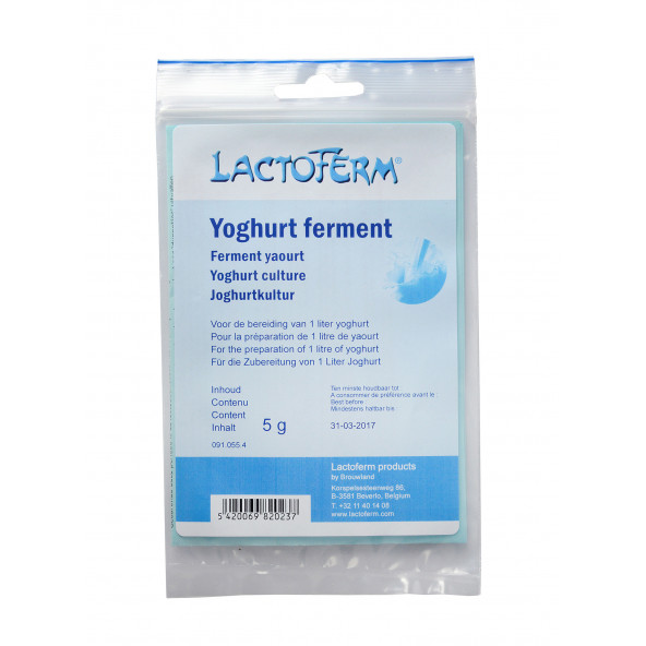 Lactoferm Yoghurt ferment 5g voor 1L
